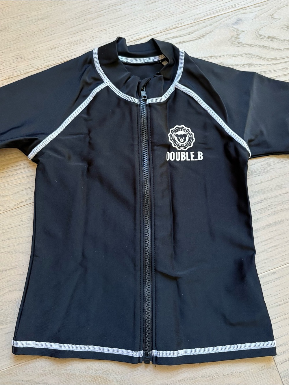 Miki House Double.B Kids Black Zip Front Rashguard